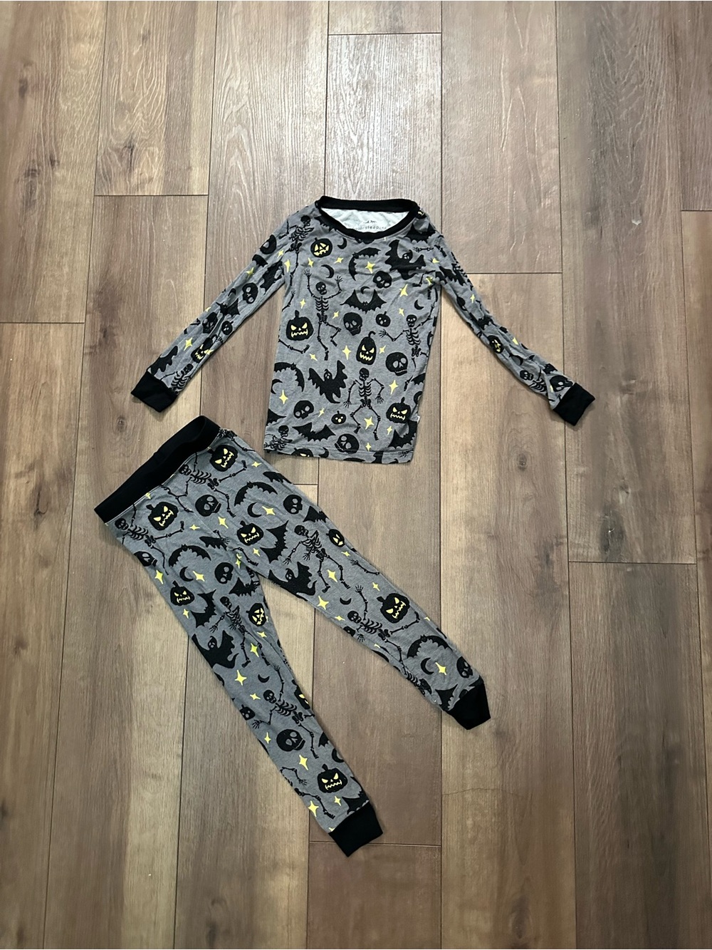 Little Sleepies Halloween Pajama Set with Black Trim